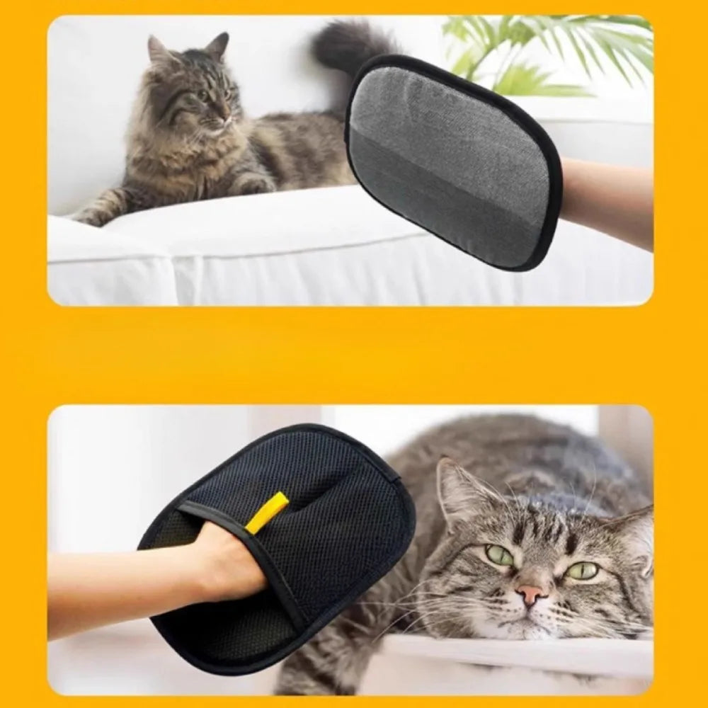 Pet Grooming Gloves – Hair Remover for Dogs & Cats
