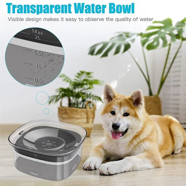 2L Anti-Splash Pet Water Bowl – Large Capacity
