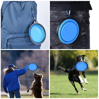 Collapsible Silicone Pet Bowl – Portable with Carabiner
