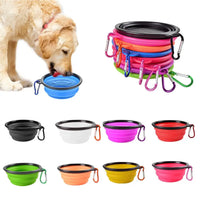 Collapsible Silicone Pet Bowl – Portable with Carabiner