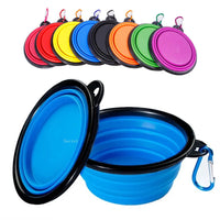 Collapsible Silicone Pet Bowl – Portable with Carabiner
