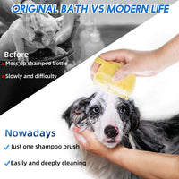 Silicone Pet Shampoo Brush – Soft & Gentle
