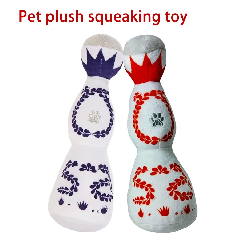 Porcelain Plush Dog Toy – Squeaky & Fun