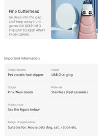 Electric Pet Hair Trimmer – Professional Grooming