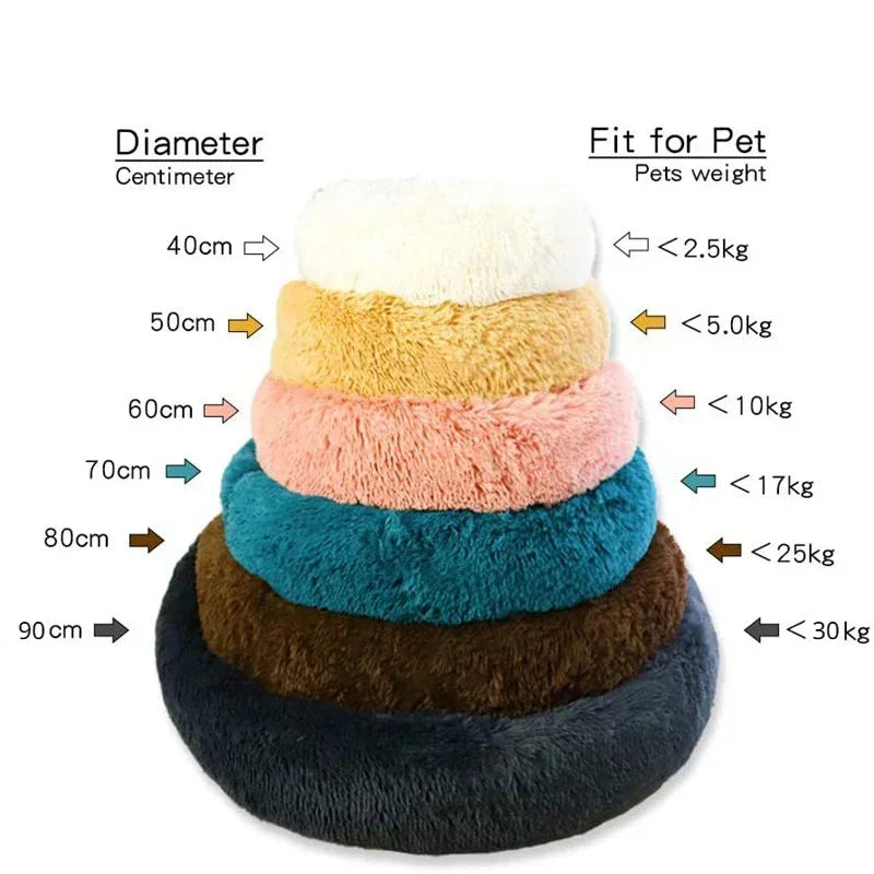 Super Soft Plush Donut Cat Bed – Washable & Cozy