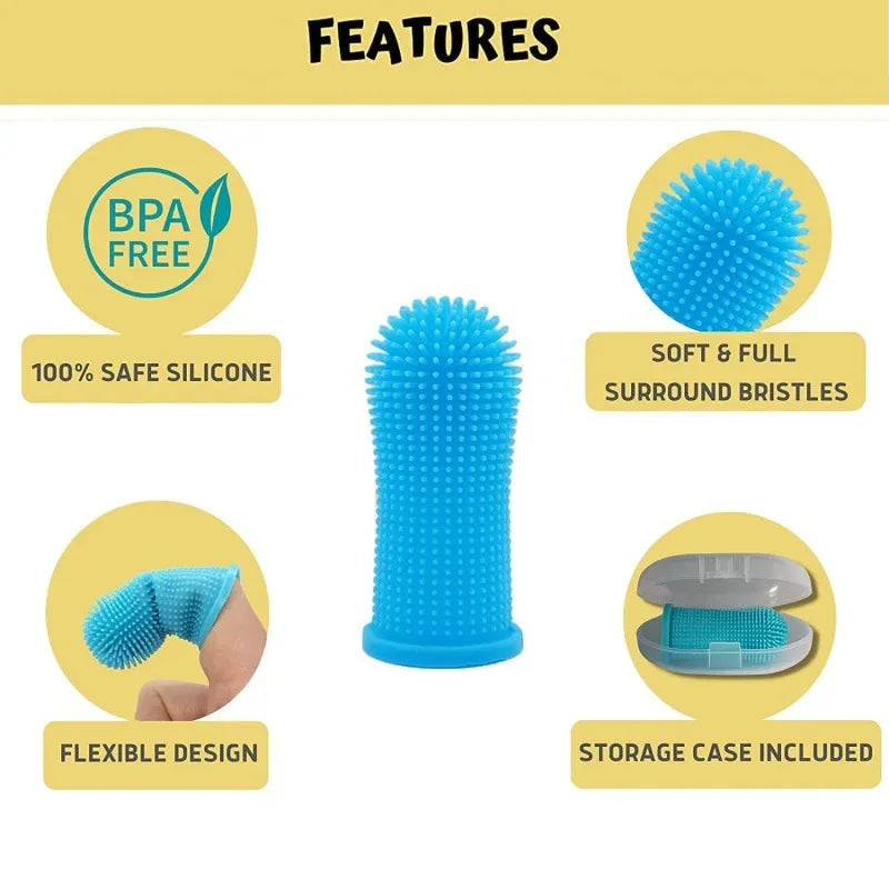 Silicone Pet Finger Toothbrush – Soft & Safe