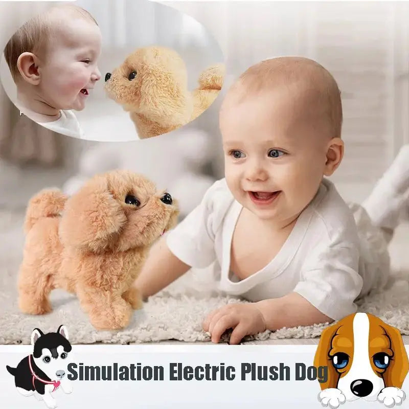 Interactive Plush Puppy Toy – Walks, Barks & Wags Tail