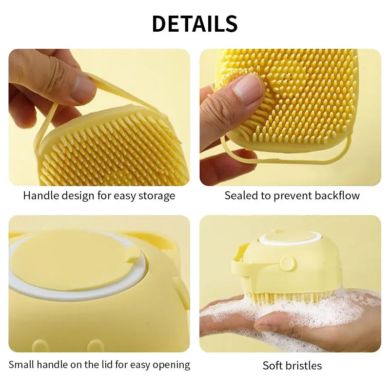 Silicone Pet Bath Brush – Soft & Gentle Grooming