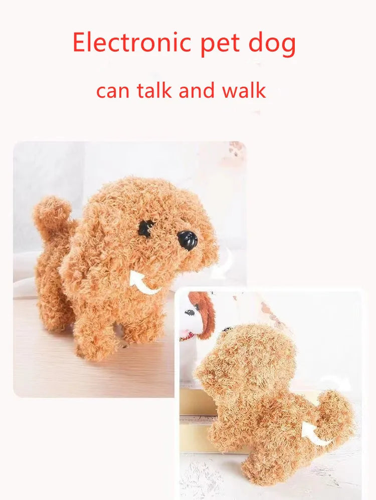 Interactive Plush Puppy Toy – Walks, Barks & Wags Tail