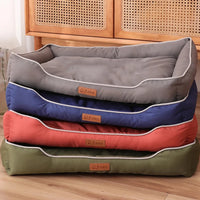 Square Dog & Cat Bed – Soft, Waterproof & Bite-Resistant