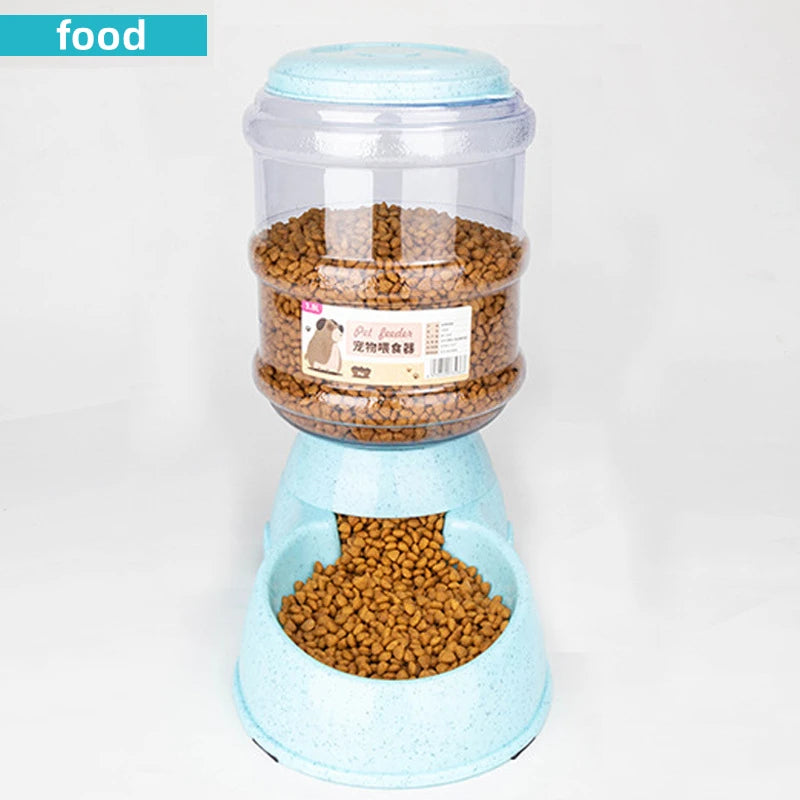 Large Capacity Pet Feeder & Water Bowl – Automatic & Convenient