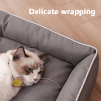 Square Dog & Cat Bed – Soft, Waterproof & Bite-Resistant