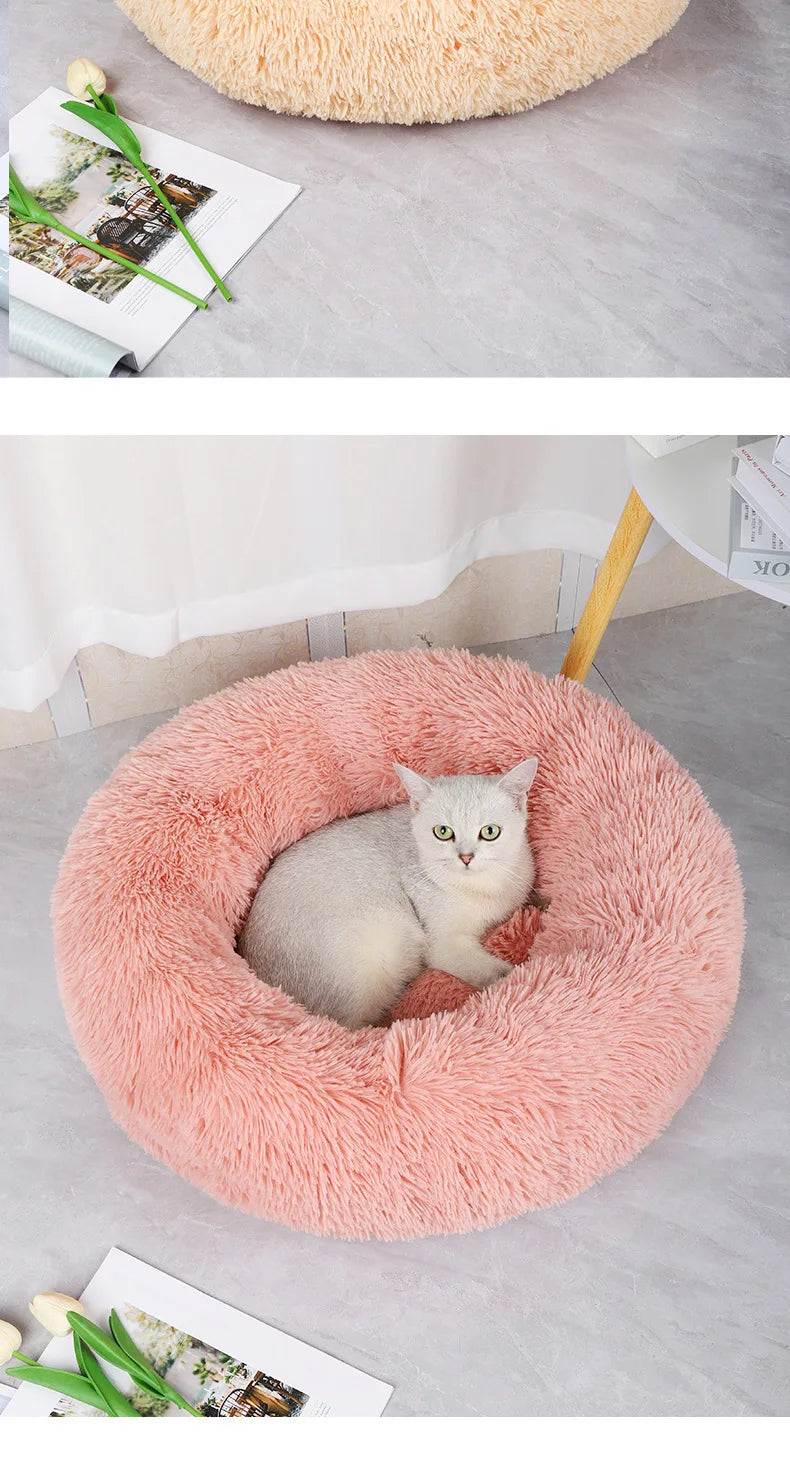 Plush Winter Pet Nest – Warm, Washable & Cozy Bed for Cats and Dogs