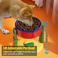 Adjustable Slow Feed Pet Bowl – Double & Foldable
