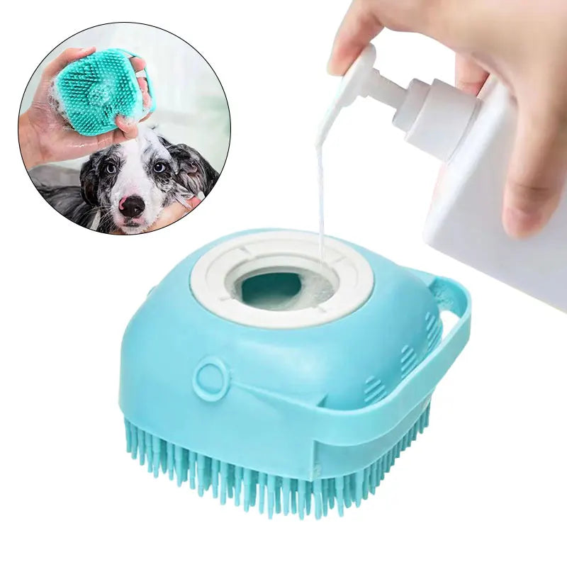Silicone Pet Bath Brush – Soft & Gentle Grooming