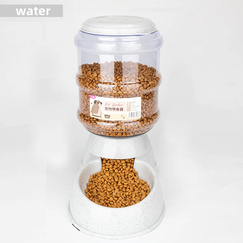Large Capacity Pet Feeder & Water Bowl – Automatic & Convenient