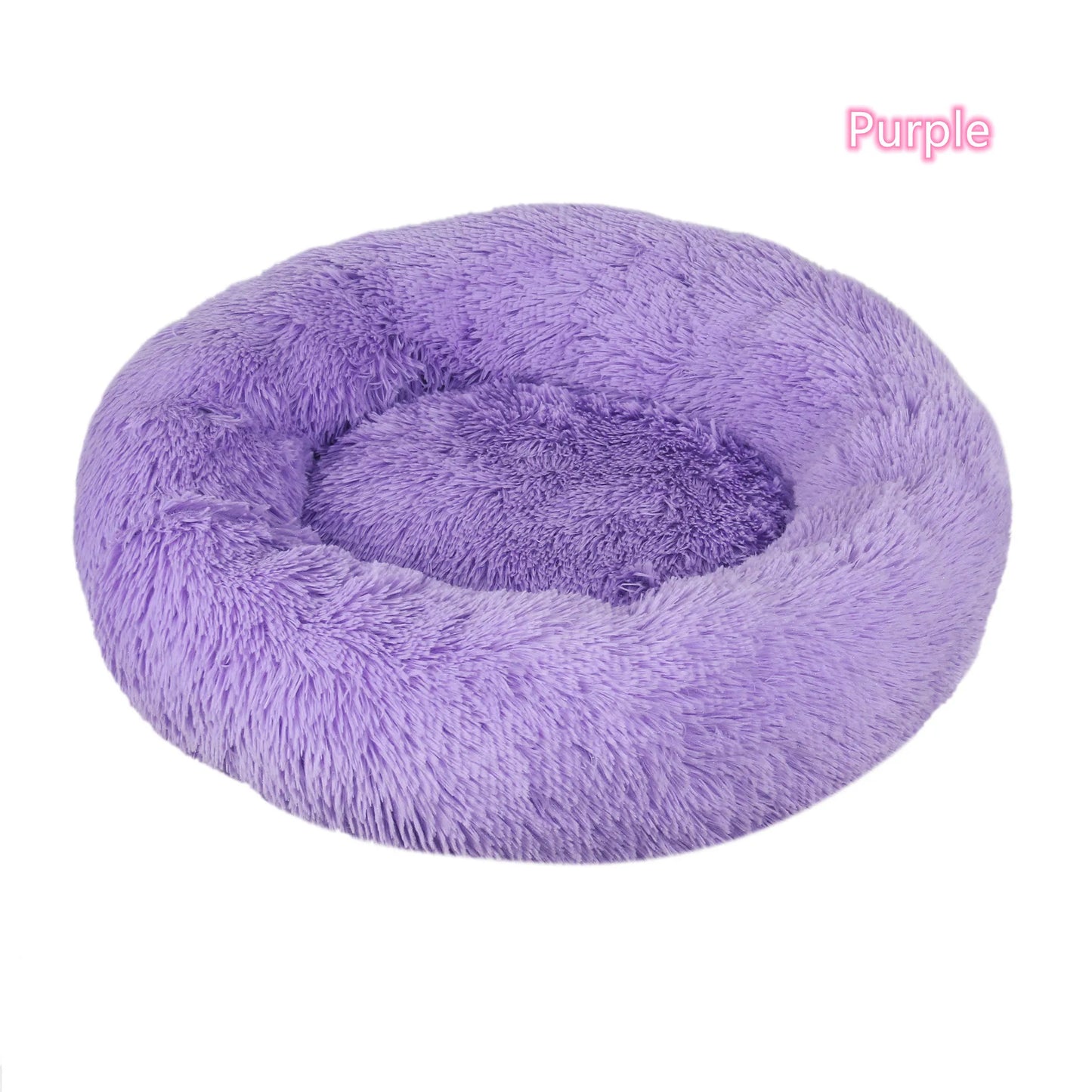 Super Soft Plush Donut Cat Bed – Washable & Cozy