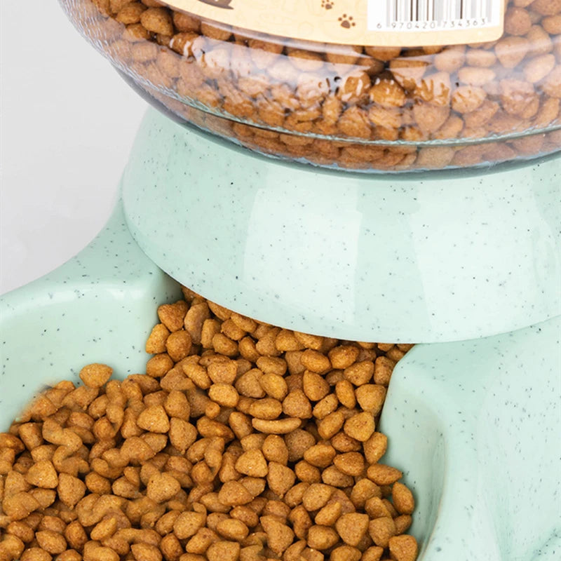 Large Capacity Pet Feeder & Water Bowl – Automatic & Convenient