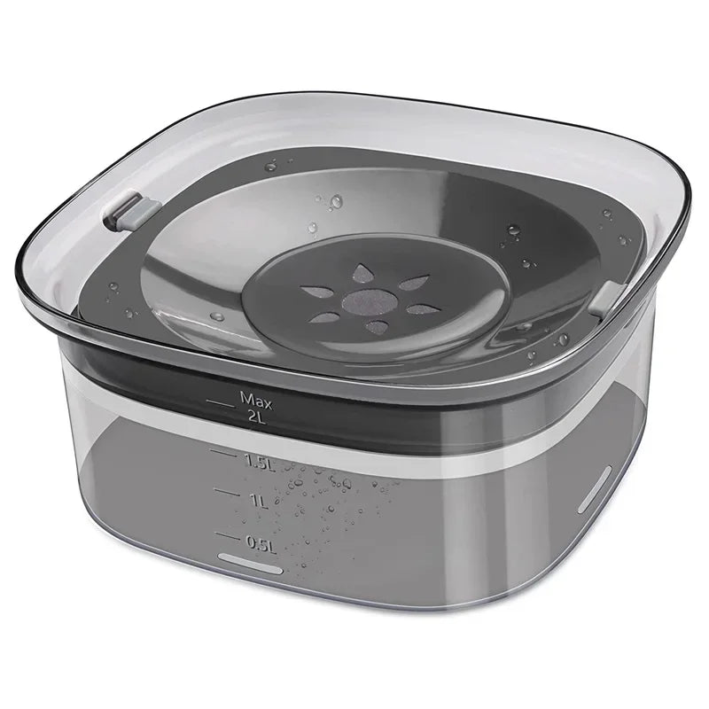 2L Anti-Splash Pet Water Bowl – Large Capacity