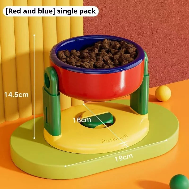Adjustable Slow Feed Pet Bowl – Double & Foldable