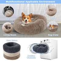 Super Soft Plush Donut Cat Bed – Washable & Cozy