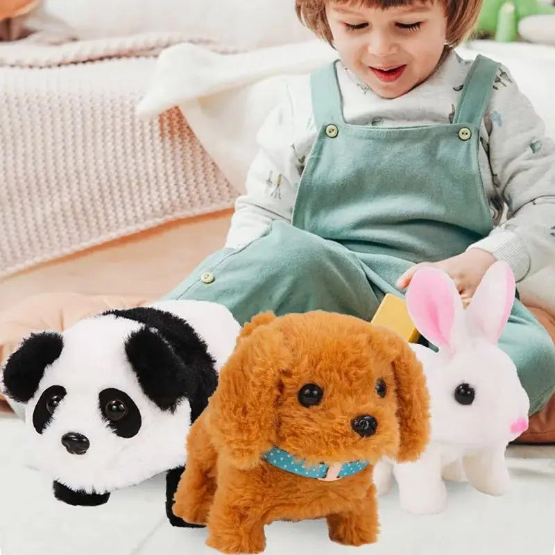 Interactive Plush Puppy Toy – Walks, Barks & Wags Tail