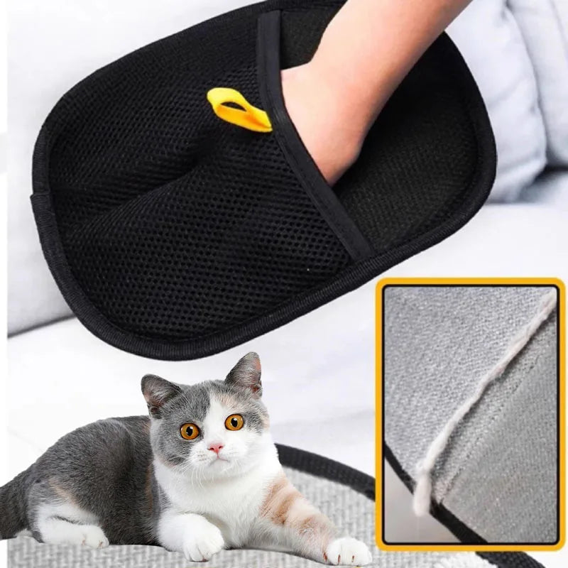 Pet Grooming Gloves – Hair Remover for Dogs & Cats