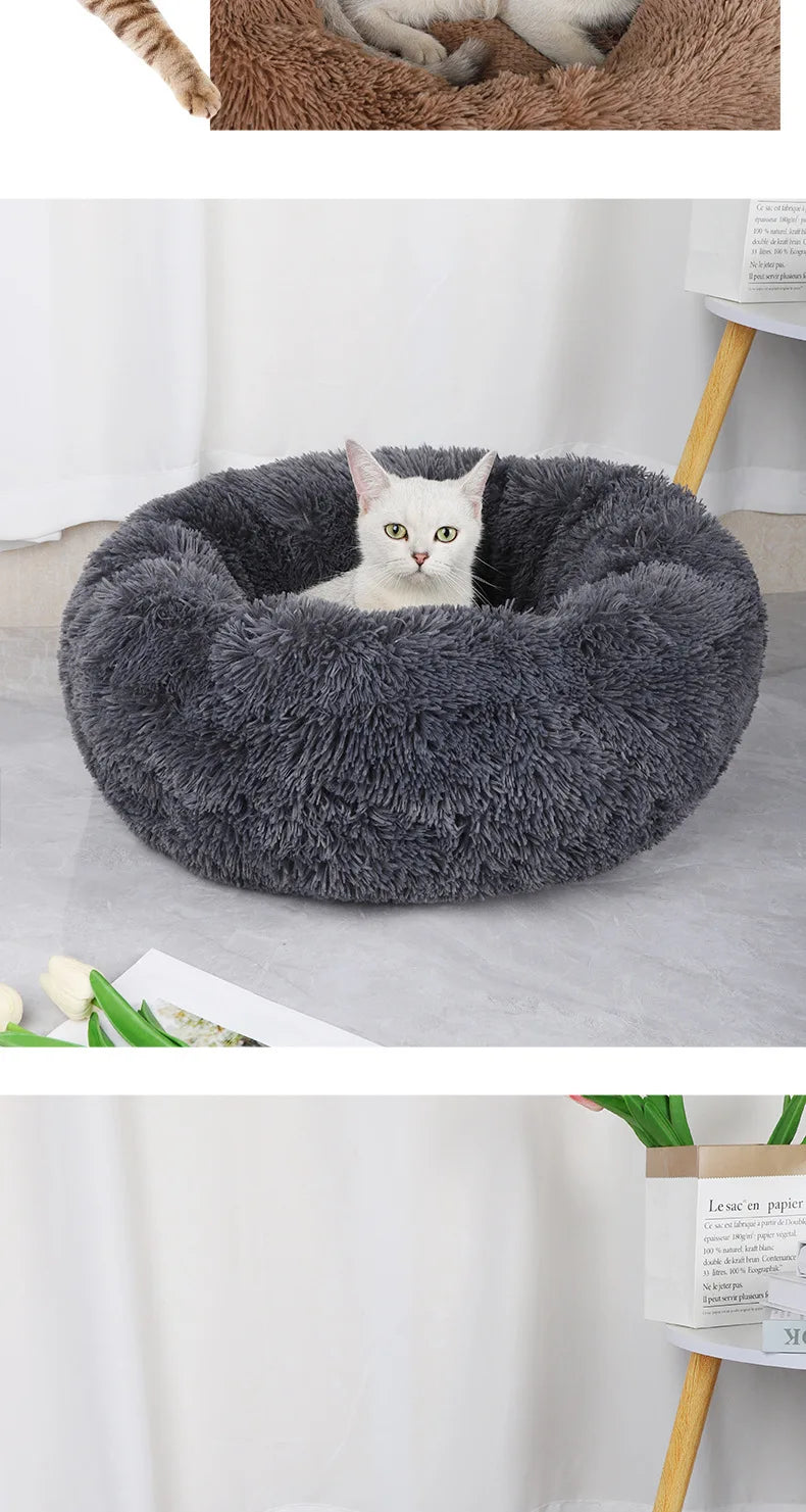 Plush Winter Pet Nest – Warm, Washable & Cozy Bed for Cats and Dogs