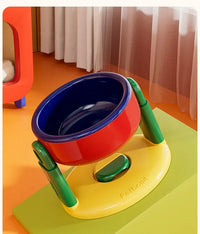 Adjustable Slow Feed Pet Bowl – Double & Foldable