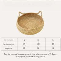 Handmade Woven Cat Nest – Washable & Cozy