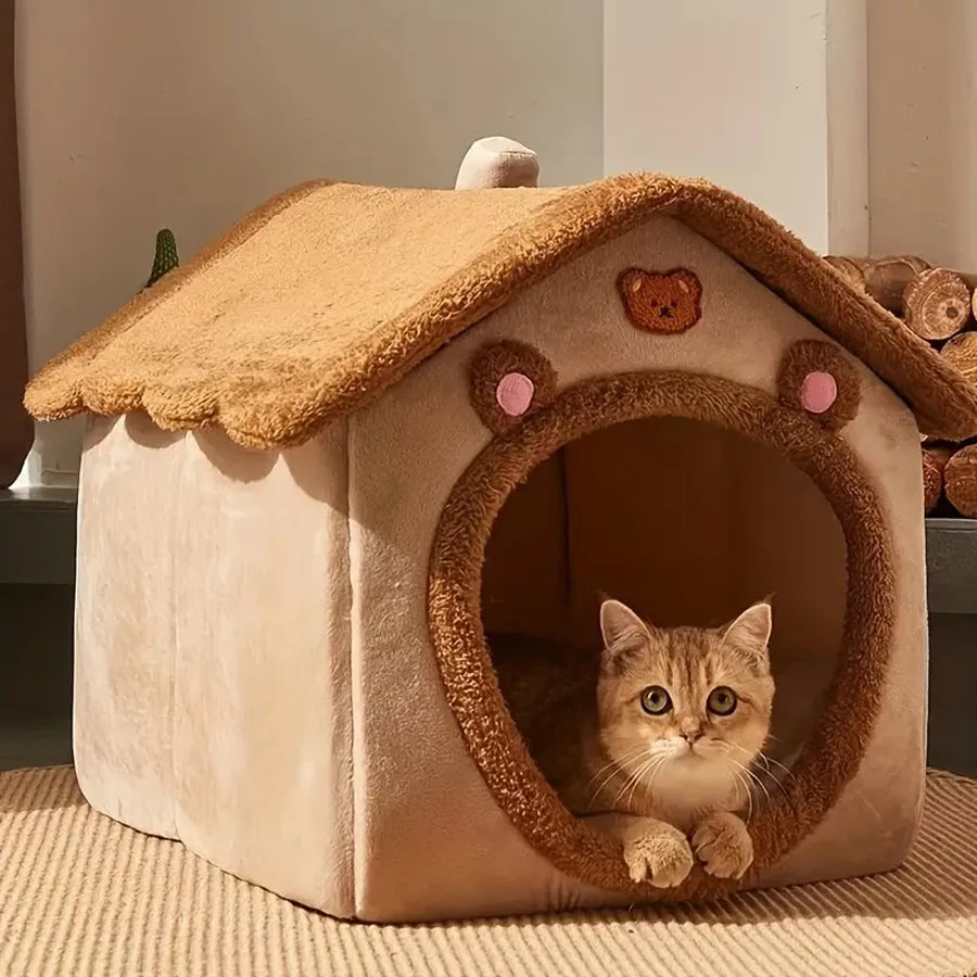 Foldable Pet House – Washable & Cozy