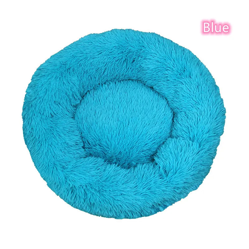 Super Soft Plush Donut Cat Bed – Washable & Cozy