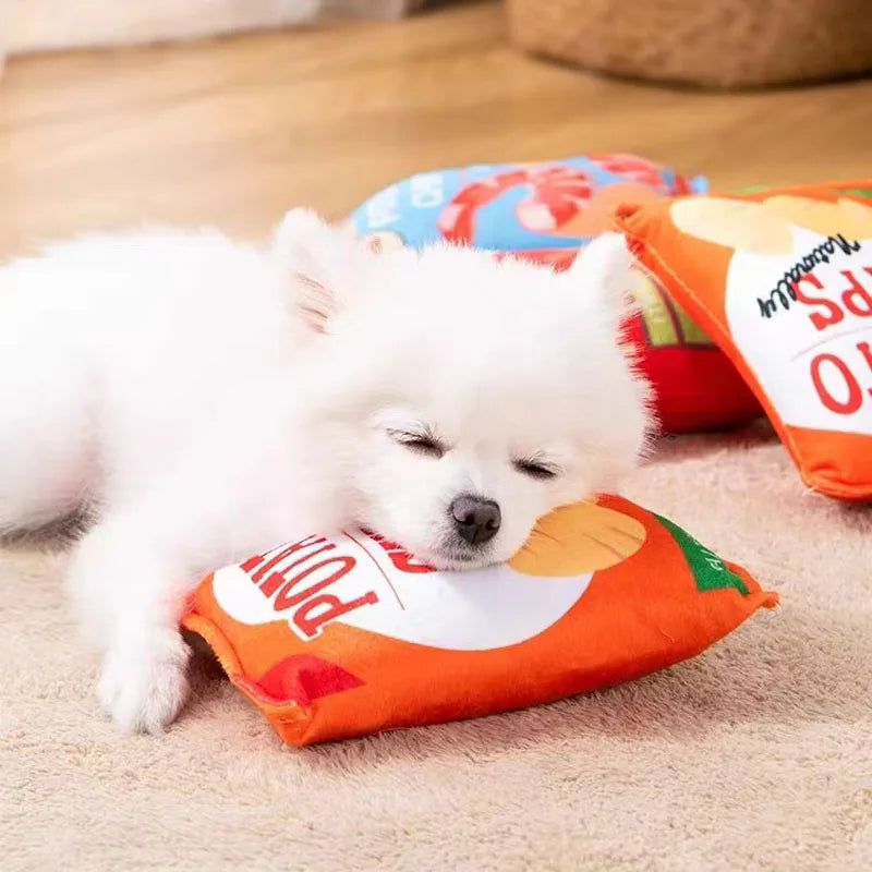 Funny Plush Dog Toy – Squeaky & Bite-Resistant