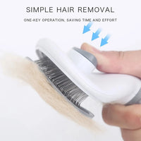 Pet Hair Remover Brush – Non-Slip Stainless Steel