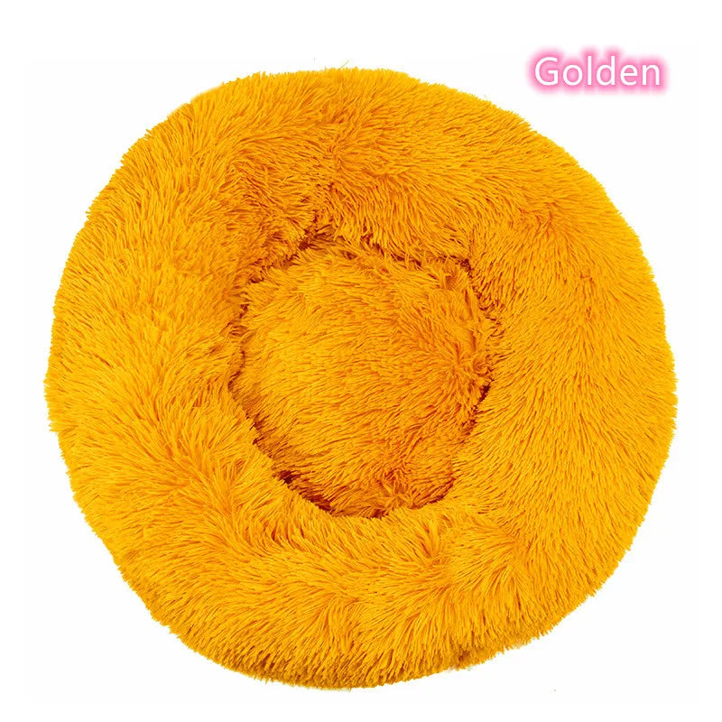 Super Soft Plush Donut Cat Bed – Washable & Cozy