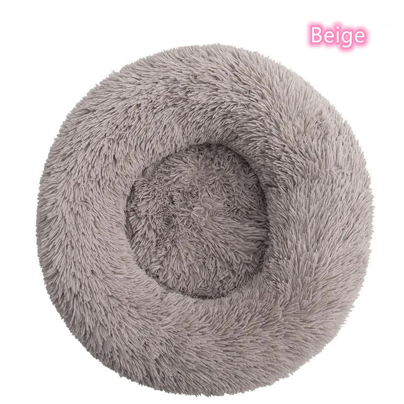 Super Soft Plush Donut Cat Bed – Washable & Cozy