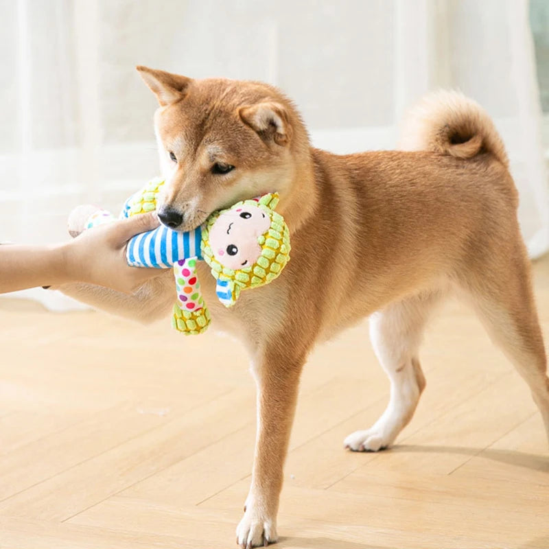 Interactive Plush Pet Toy – Squeaky & Bite-Resistant