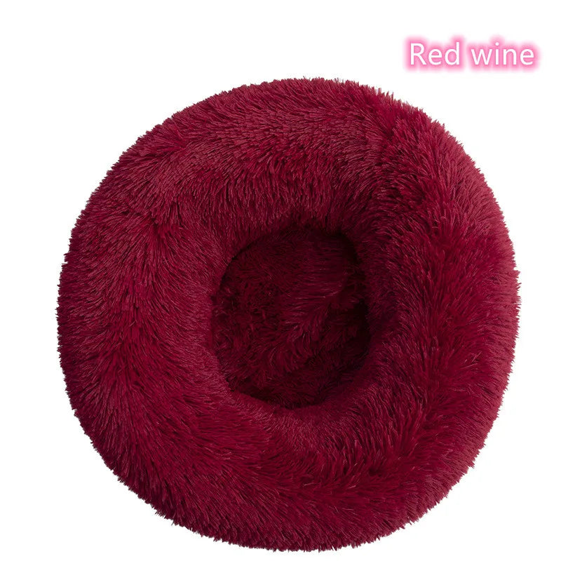 Super Soft Plush Donut Cat Bed – Washable & Cozy