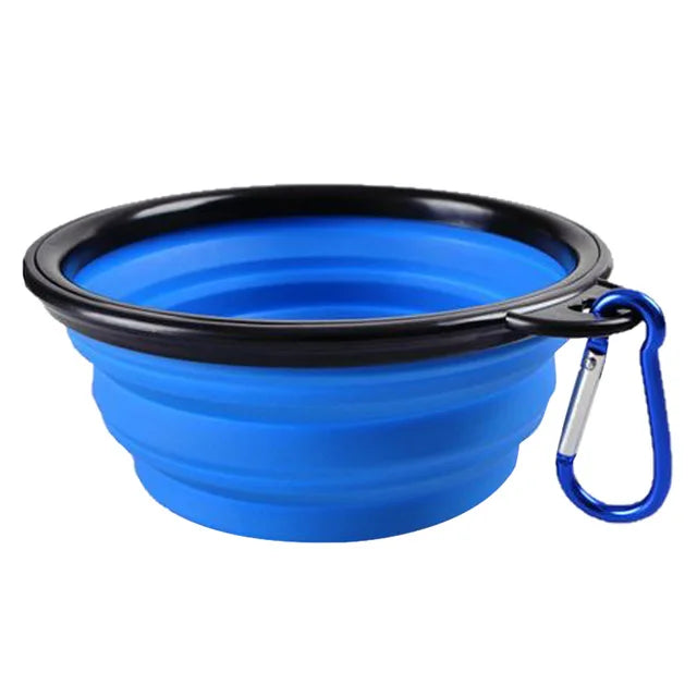 Collapsible Silicone Pet Bowl – Portable with Carabiner