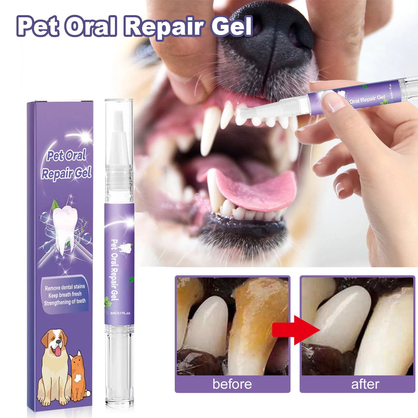 Pet Oral Gel – Freshens Breath & Fights Tartar