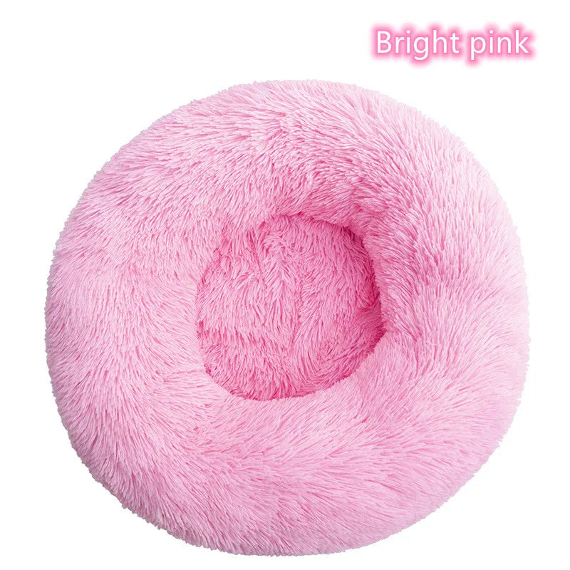 Super Soft Plush Donut Cat Bed – Washable & Cozy