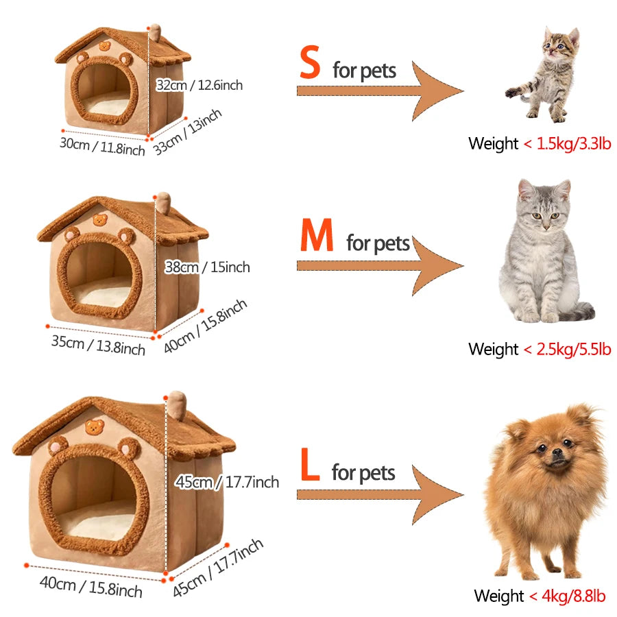 Foldable Pet House – Washable & Cozy