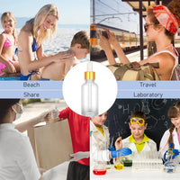Clear Glass Dropper Bottle – Gold Cap & Travel Friendly
