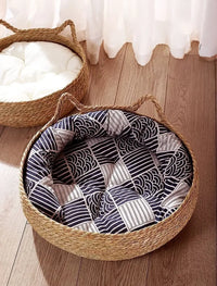 Handmade Woven Cat Nest – Washable & Cozy