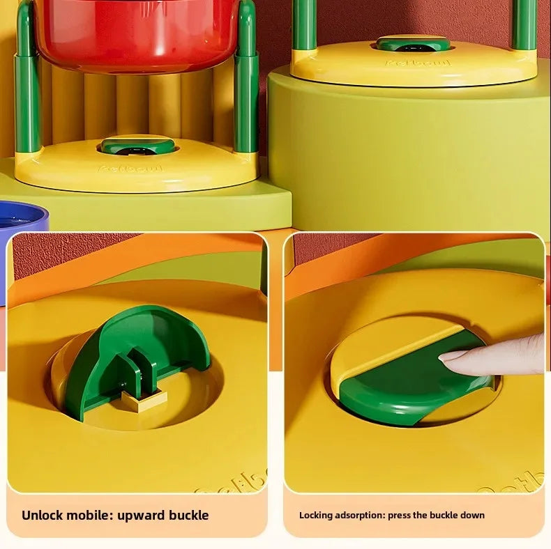 Adjustable Slow Feed Pet Bowl – Double & Foldable