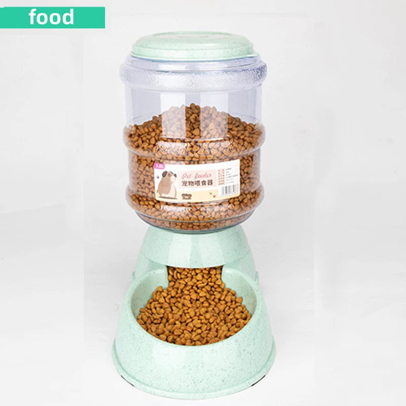 Large Capacity Pet Feeder & Water Bowl – Automatic & Convenient