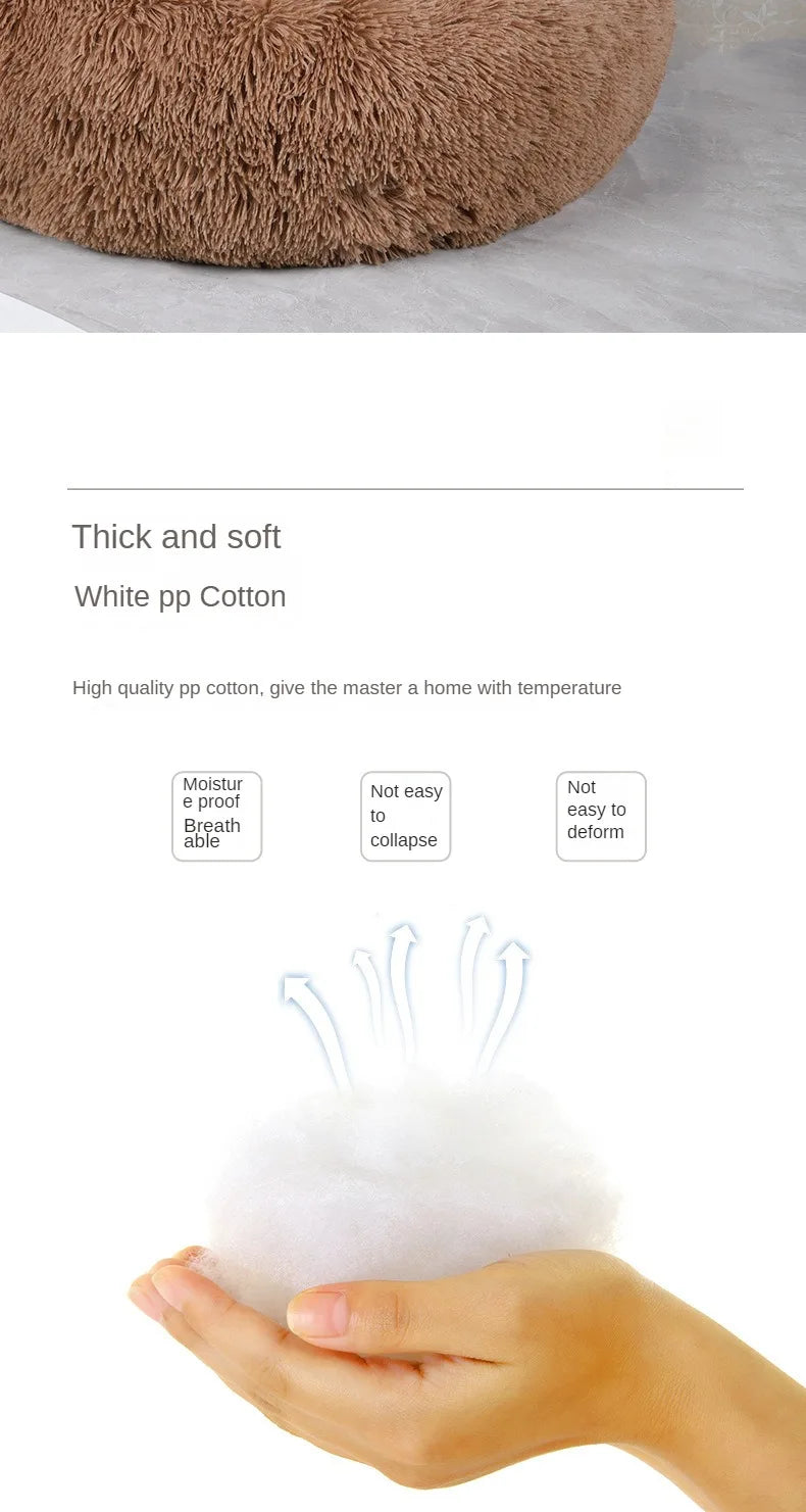 Plush Winter Pet Nest – Warm, Washable & Cozy Bed for Cats and Dogs