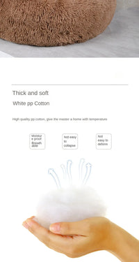 Plush Winter Pet Nest – Warm, Washable & Cozy Bed for Cats and Dogs