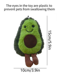 Cute Avocado Plush Pet Toy – Soft & Fun