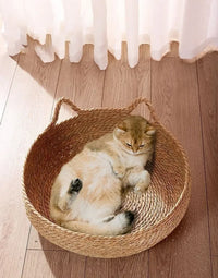 Handmade Woven Cat Nest – Washable & Cozy